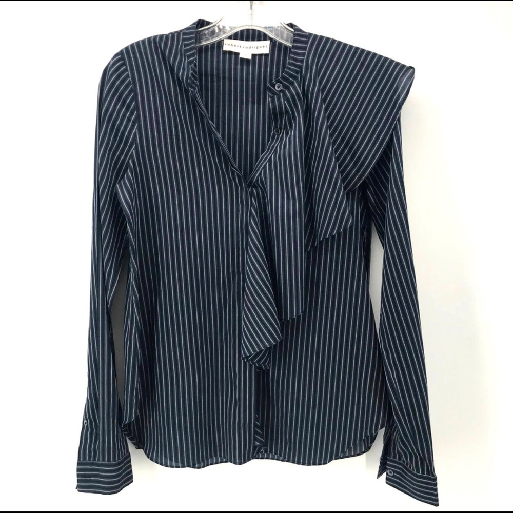 Robert Rodriguez | Ruffled Long Sleeve Button Up Blouse - New